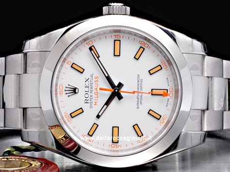 rolex milgauss quadrante bianco prezzo